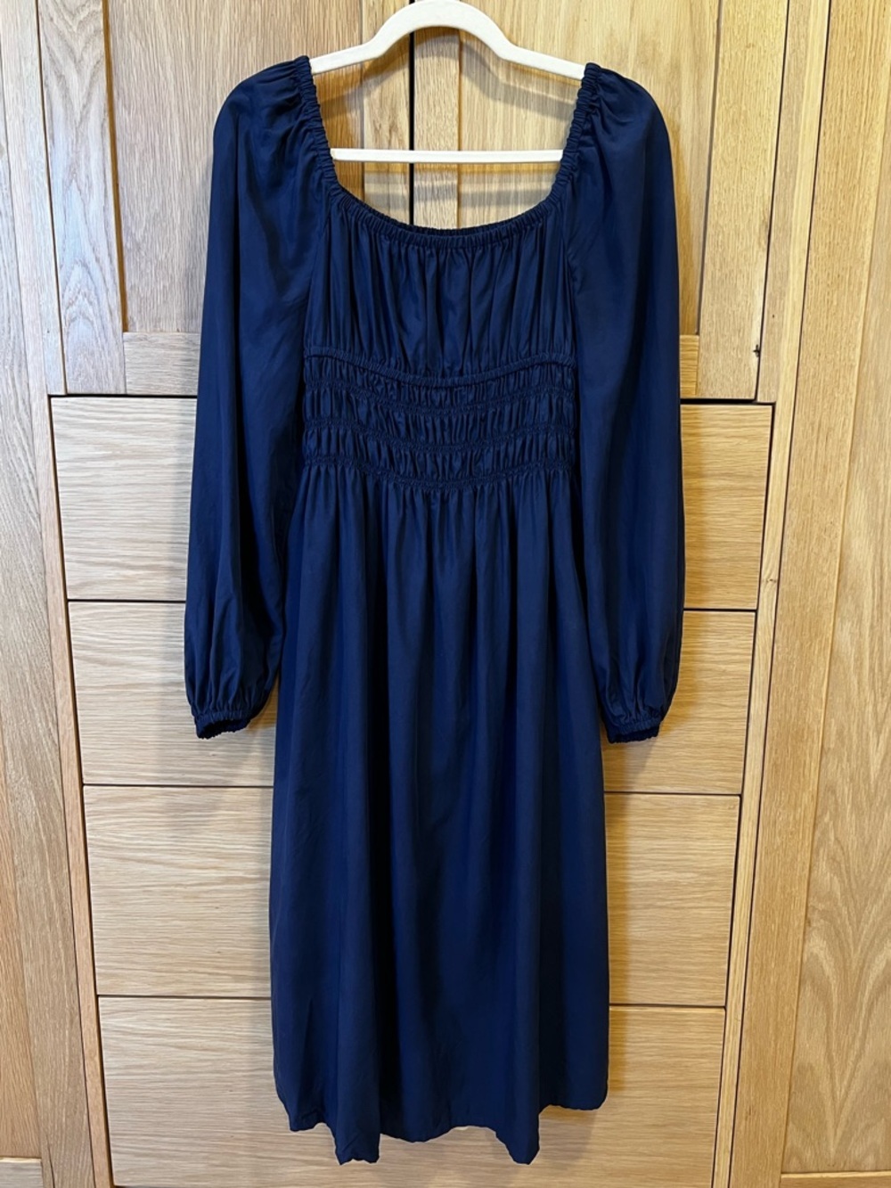 Hill House Jasmine Nap Midi Dress Navy Blue Size Small Preppy Coastal Preppy
